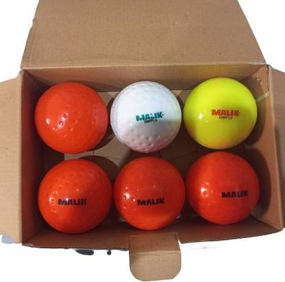 MALIK PLAIN STRONG HOCKEY BALL . COME WITH 4 SAME COLOUR AND 2 DIFFERENT COLOUR Hockey Ball