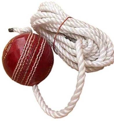nizex XVZ-Leather Cricket Hanging Ball Red For Shot Practice , 1 Ball Pack h119 Cricket Training Ball