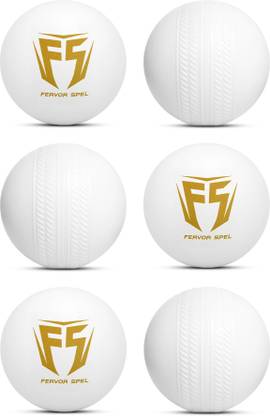 Fervor Spel Plastic Ball White Non Toxic 50 GM Per Ball Cricket Tennis Ball