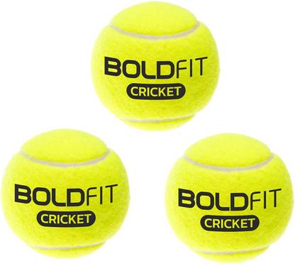 BOLDFIT Cricket Ball Tennis Ball Box Set Pack Green High Bounce Soft Light Weight Combo Cricket Tennis Ball