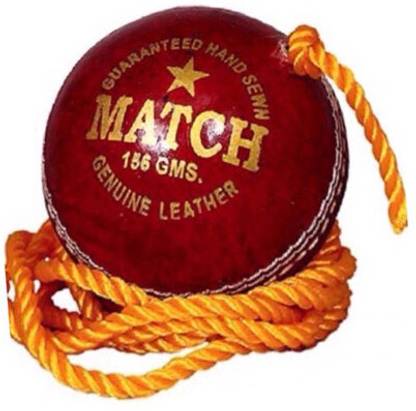 Weber XZSI- Leather Cricket Hanging Ball Red For Shot Practice , 1 ball dr108 Cricket Training Ball