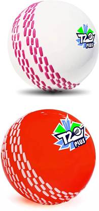 Jaspo T-20 Plus (PACK-OF-2) Practice Cricket Ball/Wind Balls (125-130 GMS) Cricket Synthetic Ball