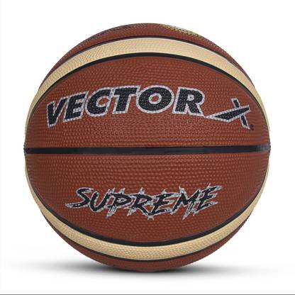 VECTOR X Supreme Basketball BFI Official Match Ball | 14 Pannels | Rubberised Bladder Basketball - Size: 5