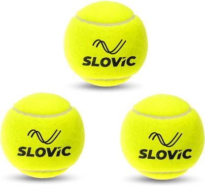 SLOVIC Lightweight & Long-Lasting Tennis & Cricket Balls | Perfect for Beginners & Pros Cricket Tennis Ball