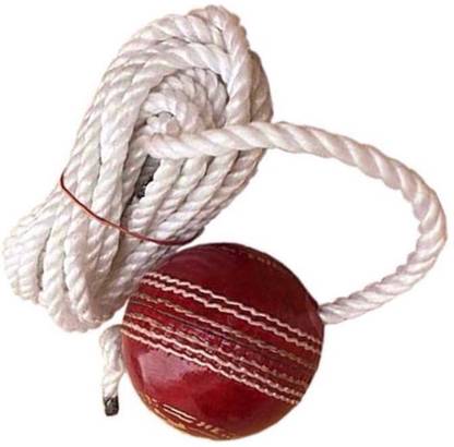 nizex Tough Leather Hanging Ball / Red , For Shot Practice , 1 Ball Pack ,ek185 Cricket Training Ball