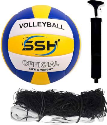 SHORYA SUPER SOFT SYNTHITIC HANDSTICHED WITH NYLON NET Volleyball - Size: 4