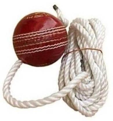 IKLONE NXC- Red Leather Cricket Hanging Ball For Knock Practice ,m99 Cricket Training Ball