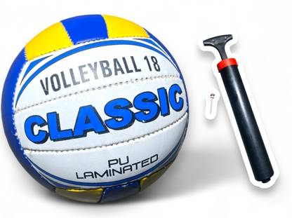 DSS PREMIUM QUALITY VOLLEYBALL WITH PUMP Volleyball - Size: 4