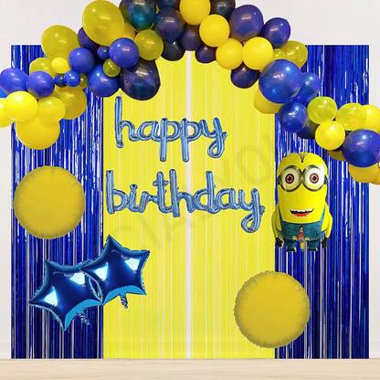 specialyou.in Printed minion birthday party decoration theme for kids Kit set Diy Combo for kids Balloon