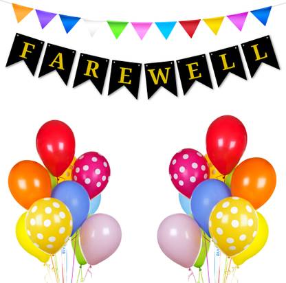 Almoda Creations Farewell Party Paper Decoration Combo Multicolor Theme
