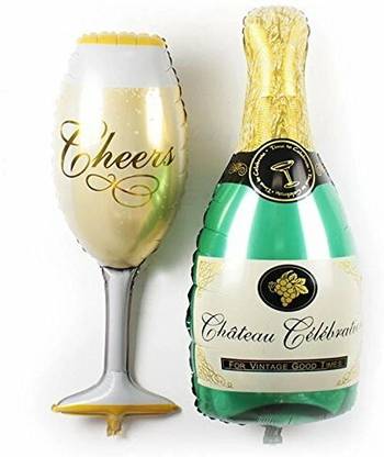 partyonn Printed 1 shampian bottle & 1 glass Airwalker