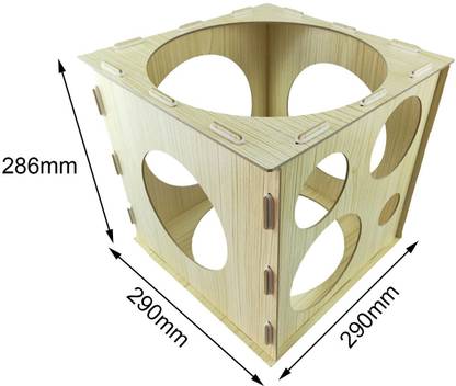 Lyla Solid Balloon Sizer Cube Measuring Tool 9 Sizes for Party Birthday Valentine\'s Day Balloon