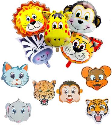 CAMARILLA Printed Animal Face Mask For Kids Balloon