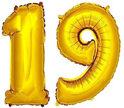 Balloonistics Solid 19 Number Foil Balloon 17" inch Balloon