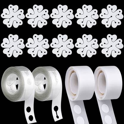 SOI Solid Reusable Balloon Decoration Accessories Combo Of Flower Clips Glue Dot And Arch Balloon