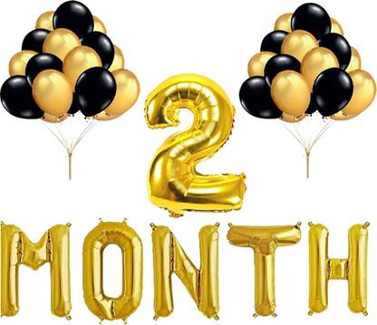 Events Framer Solid 2nd Month Celebration Combo Pack Balloon