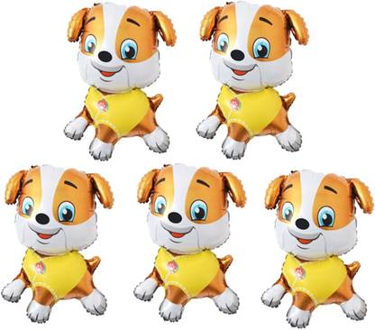 Bash N Splash Printed 17 Inch Paw Patrol Rubble Magical Dog Party Foil Balloon Pawty (pack of 5) Balloon