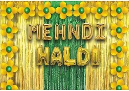 सीमा ट्रेडर्स सॉलिड MEHNDI & HALDI COMBO गुब्बारा