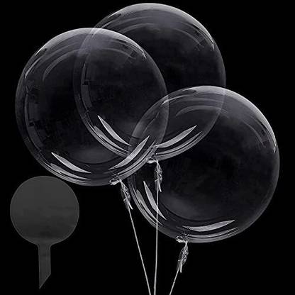 partyzztrader Solid Pack of 10 BOBO Balloons/Transparent Balloons for Decorations-36 inch Balloon