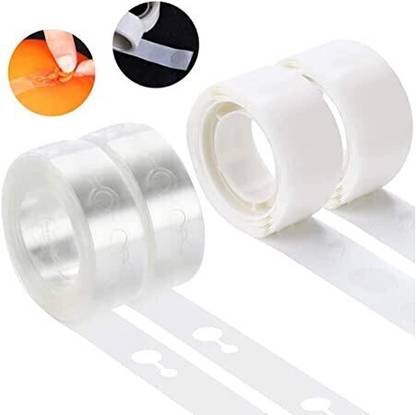 collectivemed Solid Balloon Reusable Arch Strip Tape 2 & 2 Glue Dots Roll (Set of 4) Balloon Bouquet