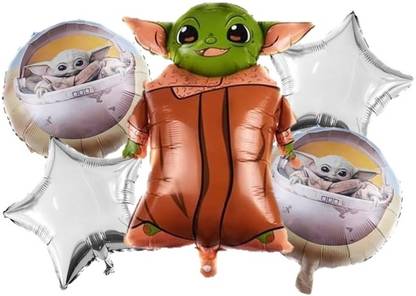 Bash N Splash Printed Yoda Grogu mandalorian Balloon Star Wars Birthday Decorations Party Supplies Balloon