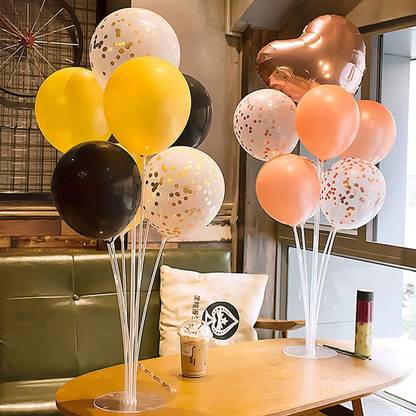 Beliky Solid Table Balloon Stand Kit - 2 Sets,Reusable Clear Balloon Holder Balloon