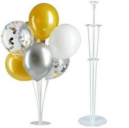 AI Mart Solid Plastic Balloon Stand | Balloon Holder With 7 Balloon Sticks | Balloon