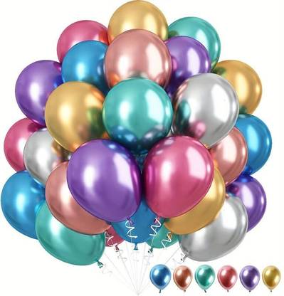 party assets Solid Chrome Balloon Multicoloured Balloon