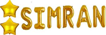 Shilpveda Solid SIMRAN Name Letters foil Balloon names banner happy birthday party alphabet Balloon