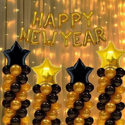 PARTY BREEZE happy new year balloons decorations kit combo items party