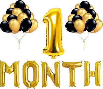 Events Framer Solid 1st Month Celebration Combo Pack Balloon
