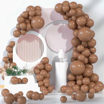 R G ACCESSORIES Solid Chocolate Light Brown Balloons Balloon