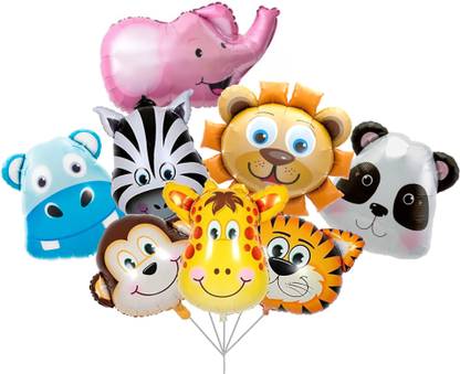 Bash N Splash Printed XL Animal Jungle Safari zebra monkey Elephant Panda Tiger Lion Birthday Balloon Balloon