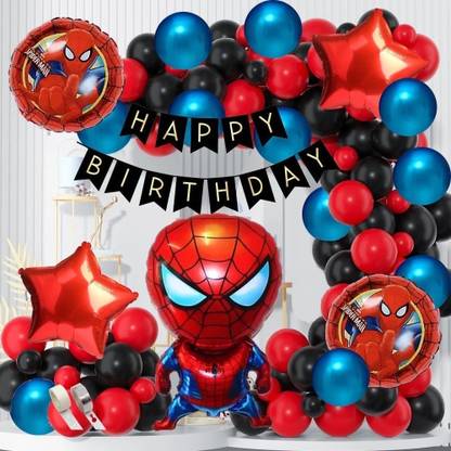 PopTheParty Printed spiderman birthday decoration avengers theme kit Balloon