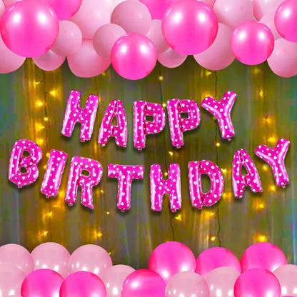 BUC Solid New Birthday Balloon Decorations Kit | Decorated For Bday Pack Of -54 Balloon