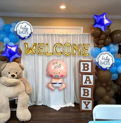 NATA BALLOON Solid Welcome Foil Banner Decoration Items- 48 Pc Balloon