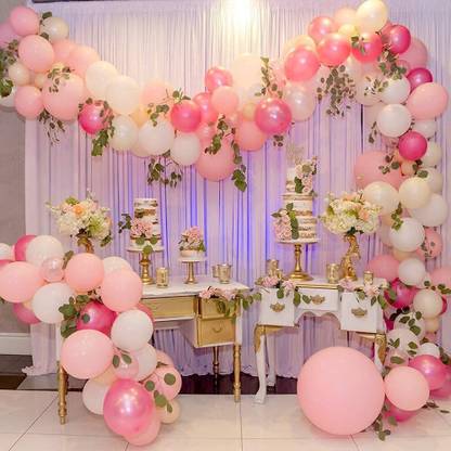 Magic Balloons Solid Balloon Arch Decorating Strip 2 Rolls of 5 m Each and 2 pcs glue dot Balloon Bouquet