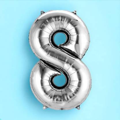 Art Street Solid 16-inch Birthday Foil 8 Number Helium Balloon Party Decoration Balloon