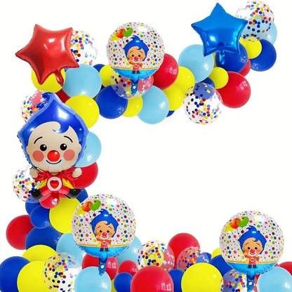 Bash N Splash Printed Circus Theme Carnival Happy Birthday clown Theme Garland Arch Decoration Set Balloon