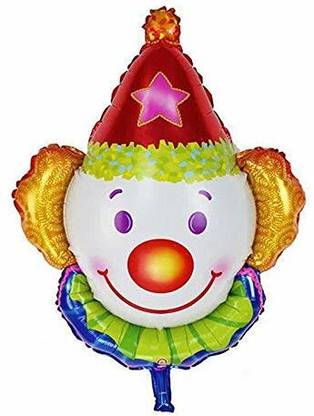 Bash N Splash Printed Circus carnival clown joker Theme B-day photoshoot Happy Birthday foil balloon Balloon