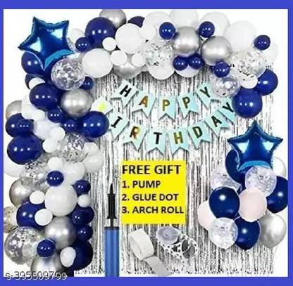 Stylin Printed Happy Birthday Decoration Balloon For Birthday Party- Silver Color Letter Balloon