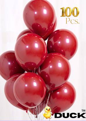 Leo Solid Duck 100pcs Red party ballons ,premium quality Balloon