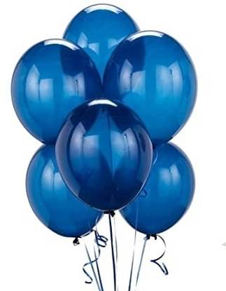 Party Spritz Solid Metallic Blue Balloons with String (Assorted) and Tape Balloon