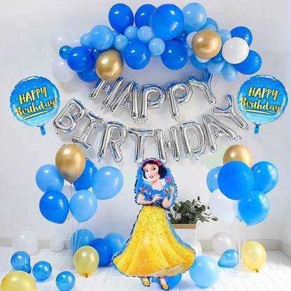 TOYXE 41360 Snow White Princess Birthday Theme Decoration Balloons