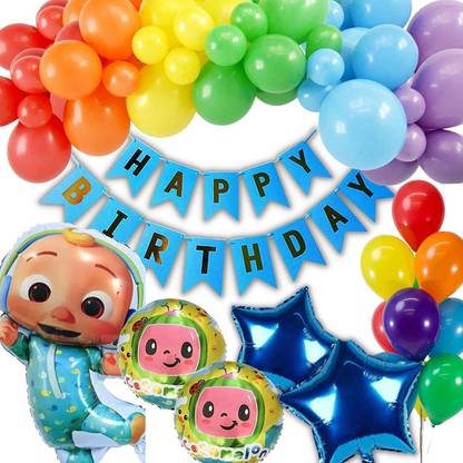 House of Banter Printed Cocomelon Theme Birthday Decoration Pack of 66 Balloon