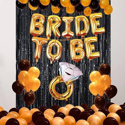 groovywings Solid Bride to Be Decoration Set Combo Balloon