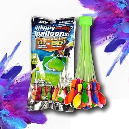 Mighty Solid Summer Holi Water Balloons 111 Balloons Bunch/ Water Balloons for Holi Party Balloon