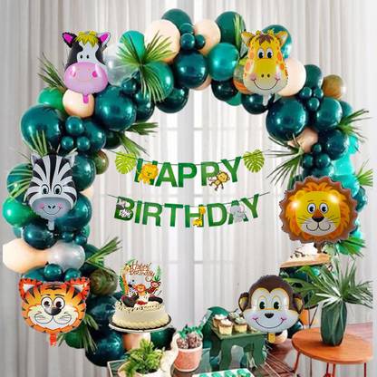 DAY DECOR Solid Happy Birthday Decoration Items Balloons for Bday Decoration Kit - Pack of - 80 Balloon