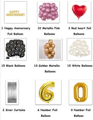 NImbark collection Solid 60th Anniversary Balloon
