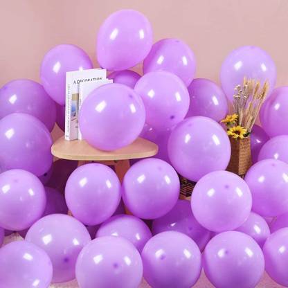 ANVRITI Solid Solid Pastel Colored Balloons Pastel purple Color Pack of 100 Balloon